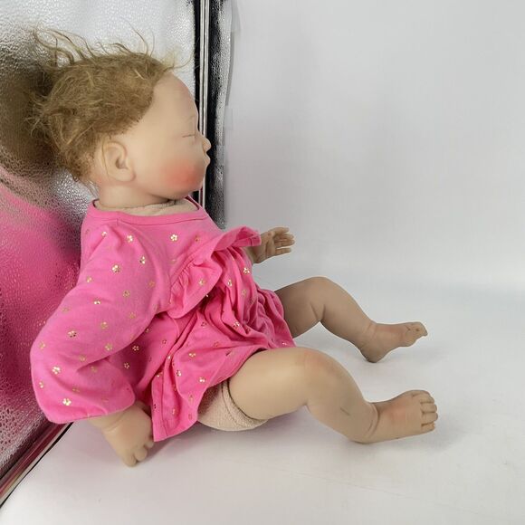 Reborn Doll 15" Brunette Girl Beautiful Realistic Newborn - Picture 2 of 4
